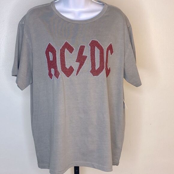 NEW…Grey/Red ACDC logo shirt size L (large) from LUCKY BRAND - Picture 1 of 5